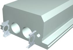 Quad-Deck Panel showing integrated steel beams
